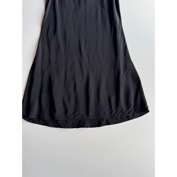 Aritzia WILFRED UNDER Secret Black Rayon Twill V-Neck Mini Slip Dress, Size S - Picture 7 of 15
